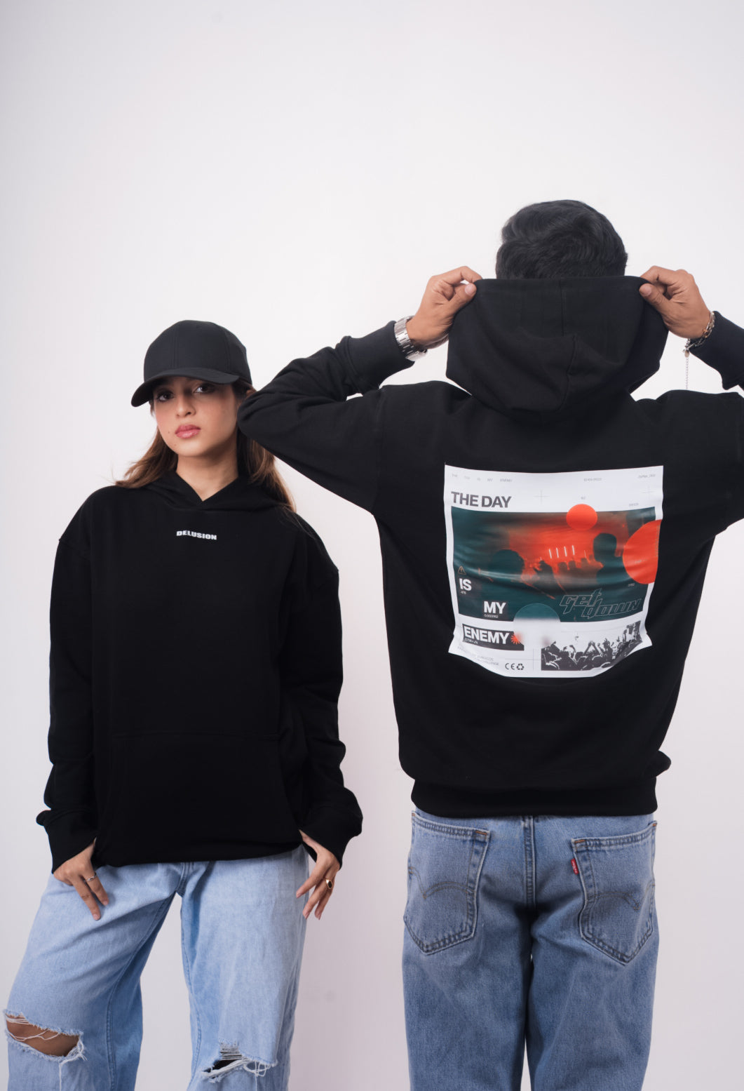 "PRIORITIES OVER CONVENIENCES" Minimalist Black Hoodie