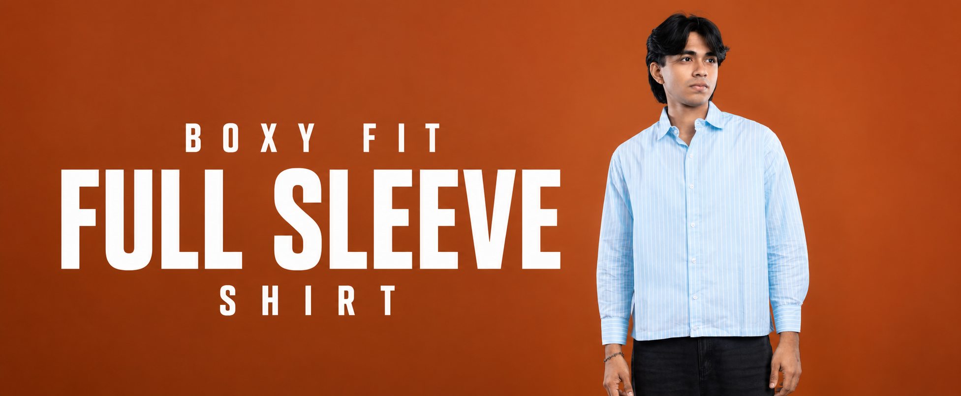BOXY FIT FULL SLEEVE SHIRT